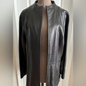 Women Leather Black jacket xl